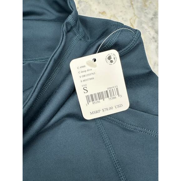 FREE PEOPLE MOVEMENT Blue Capri Crop Athletic Workout Yoga Leggings Size Small - Picture 8 of 12